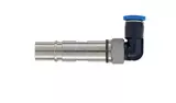 Pneum. contact metal OD4mm female angled