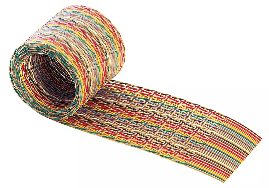 SEK CAB FLAT COLOR TW AWG28/7 10P 30,48m