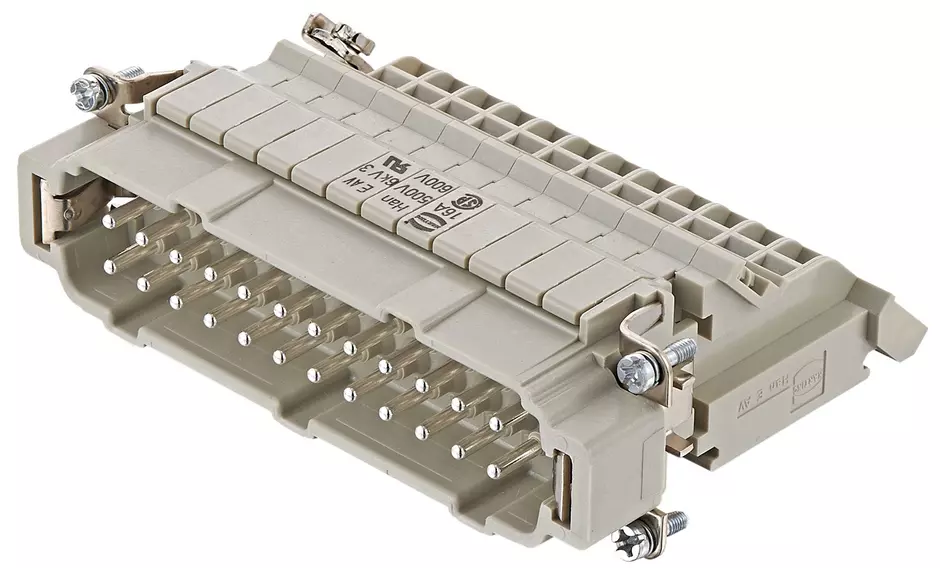 Han E AV 24 Pos. M Insert Term Block Lef