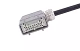 Han 16 B-E CA 2-lever f/- ang/- PVC, 1m