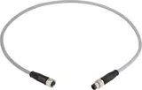 M8 Cable Assembly 3-poles st/st f/m 0,5m