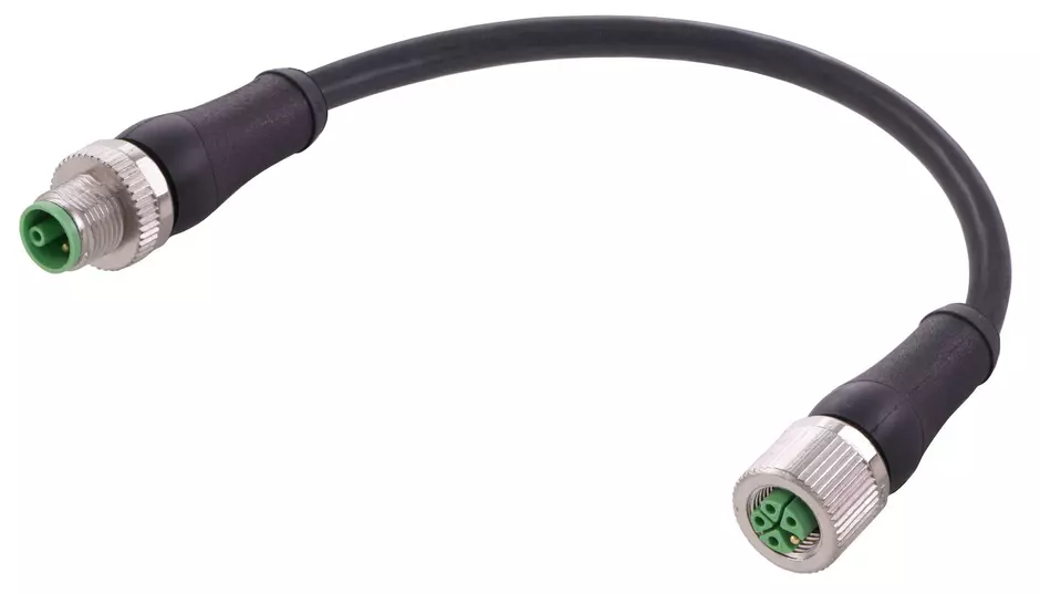M12 K-cod 4+PE st/st m/f PUR 10m