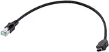 ix Ind. - DB RJ45 Cat.6A FRNC black 0,5m