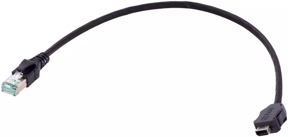 ix Ind. - DB RJ45 Cat.6A FRNC black 0,5m