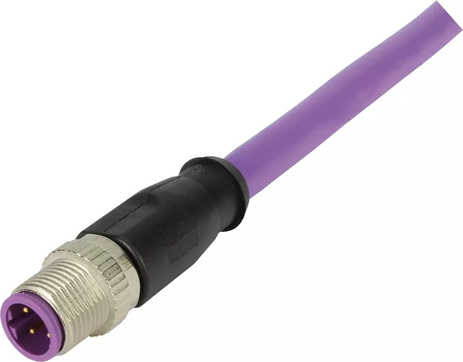 M12 Cable Assembly B-cod st/- f/- 0,7m