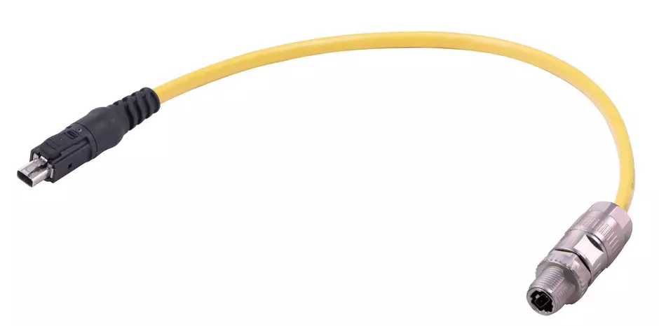 T1 IP20 -M12 T1 SPE 1x2xAWG22/7 PUR 0,2m