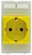 Plug socket module Germany yellow (VDE)