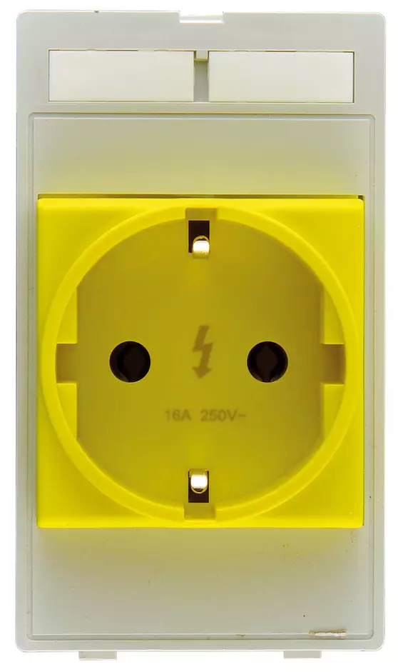 Plug socket module Germany yellow (VDE)