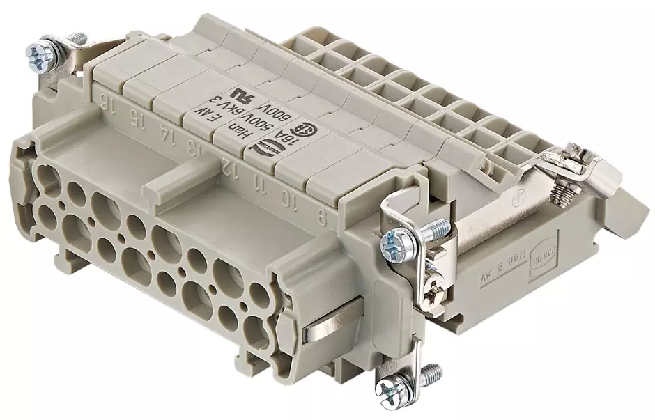 Han E AV 16 Pos. F Insert Term. Block Ri