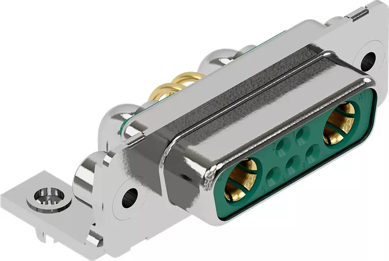 D-Sub M 7W2 ANG FE 20A UNC NM30 BL