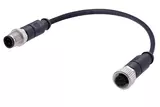 M12 A-cod 3-pol st /st m /f PUR 0.50m