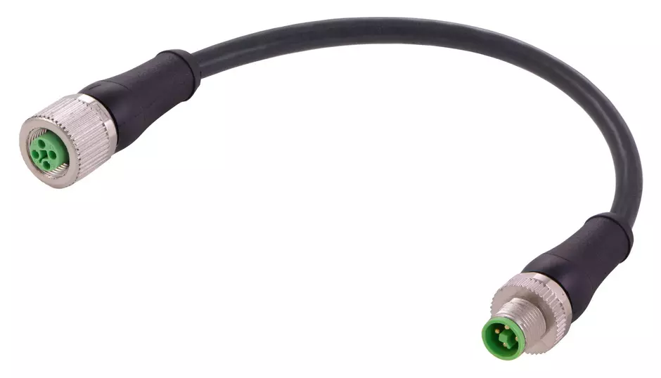 M12 T-cod 4-pol st/st m/f PUR 5,0m