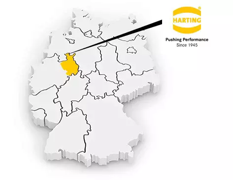 HARTING - en la cima en Westfalia, Alemania - Mapa de Alemania