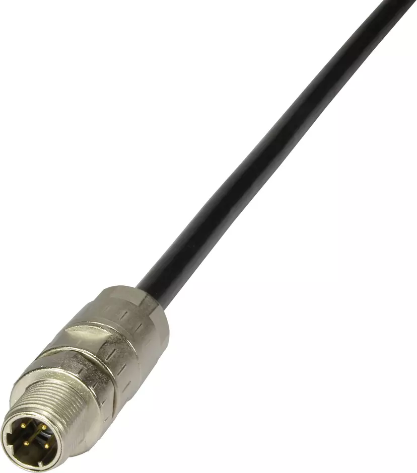 M12 Crimp Slim Design 4pol D-coded male