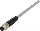 M8 Cable Assembly 4-poles st/- m/- 0,5m