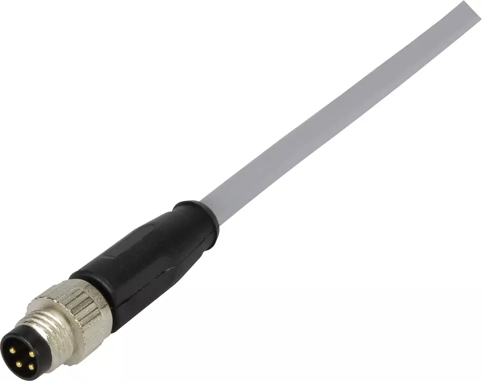 M8 Cable Assembly 4-poles st/- m/- 1,0m