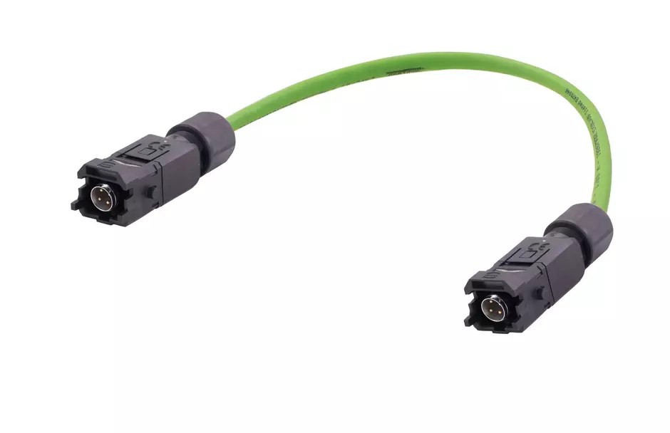 Han 1A CA M12-D-cod. +latch m/m PVC 1m