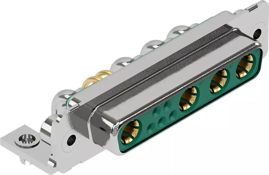 D-Sub M 9W4 ANG FE 20A UNC NM30 BL