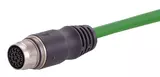 M17 MA str molded 17p PUR open end,10m