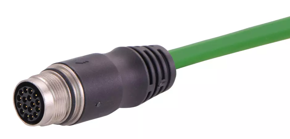 M17 MA str molded 17p PVC open end,10m
