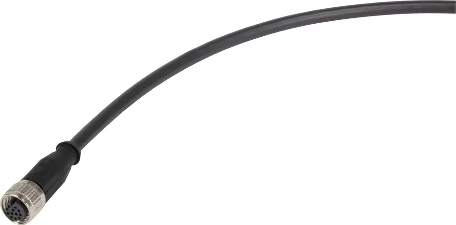 M12 Cable Assembly A-cod st/- f/- 5,0m
