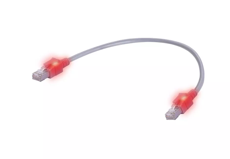 aCon LED Patch Cable CAT.6 grey 0.5m