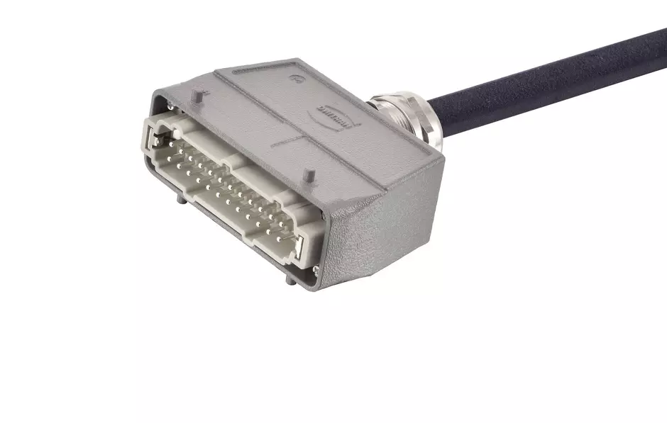 Han 24 B-E CA 2-lever m/- st/- PVC, 1m