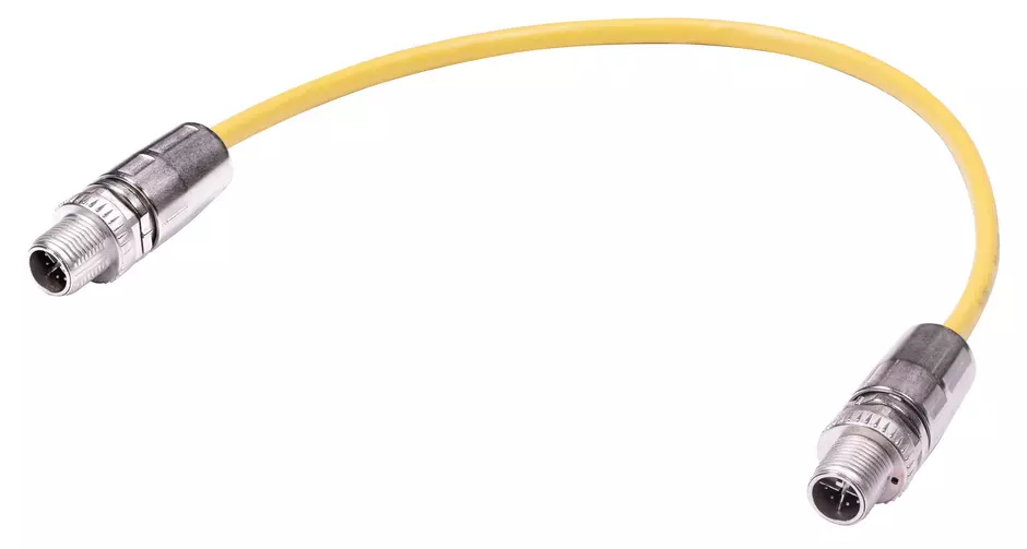 M12 X-coded Cable Assembly, 0.6m