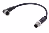 M12 A-cod 4-pol st /an m /f PUR 1.00m
