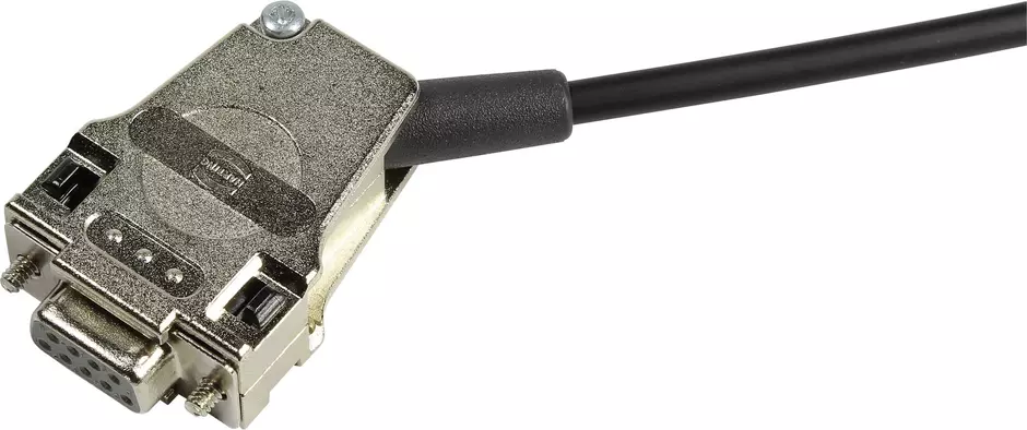 D Sub side entry metal hood 9 pole_cable
