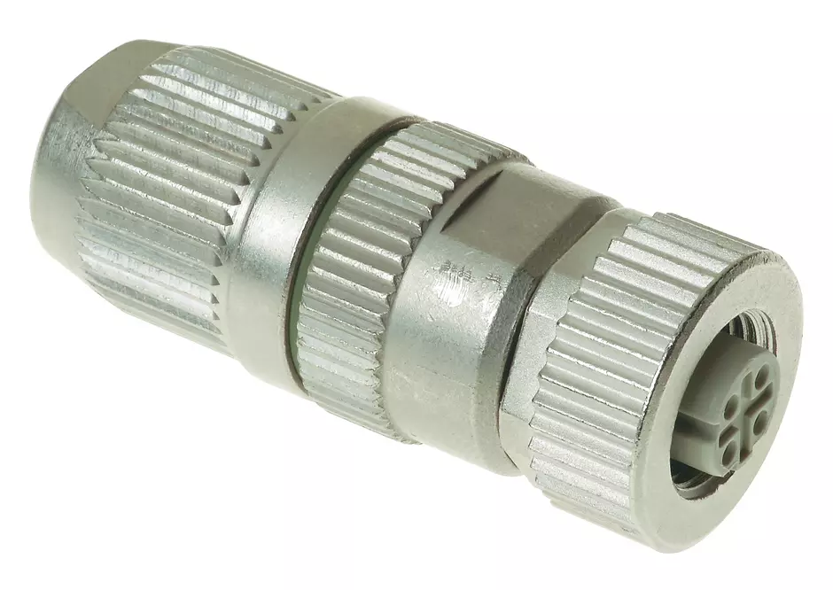 circular Connector w. Harax M12 L4 F