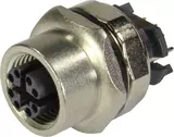M12 CAT6a receptacle straight front