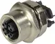M12 CAT6a receptacle straight front