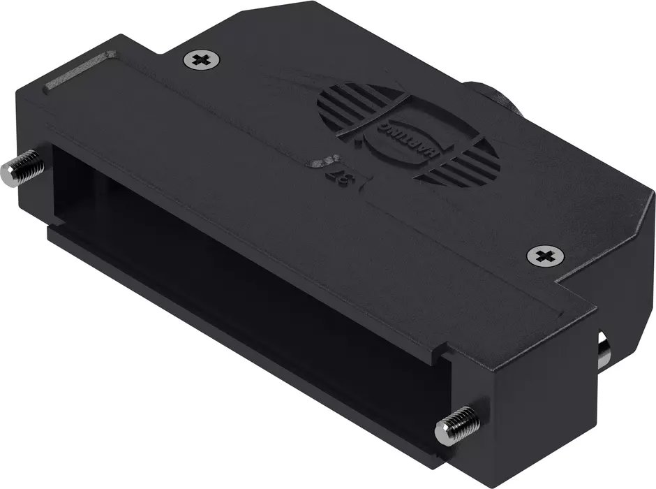 D-Sub 37P plast hood 1str-ent slo 4-40 s