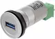 har-port USB charger 5V/1,5A silver