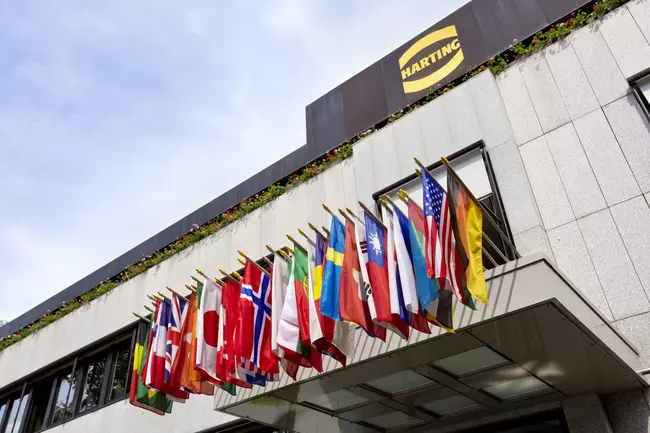 HARTING Worldwide - Flags on HARTING Plant 1