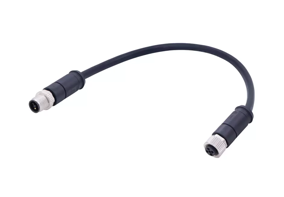 M12 T-cod 4-pole st/st f/m PUR 1.0m