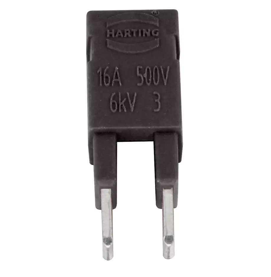 Jumper Across 2x1 black 16A