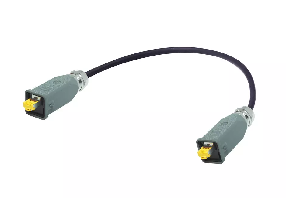 Han3A met.gr.RJ45 Cat.5e outd.black 1.5m