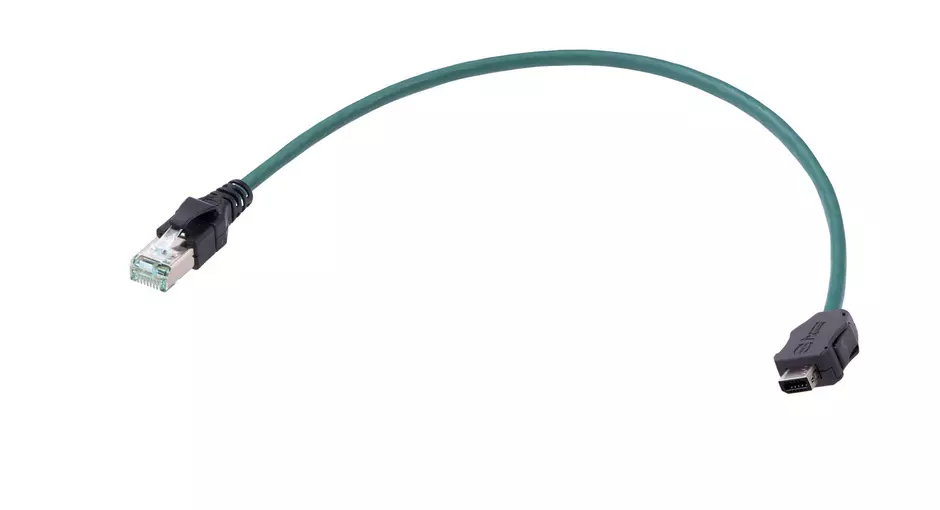 ix Ind. - DB RJ45 Cat.6A FRNC green 0,5m