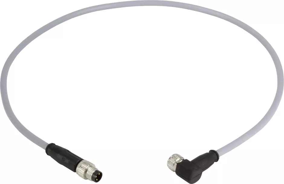 M8 Cable Assembly 3-poles an/st f/m 1,0m