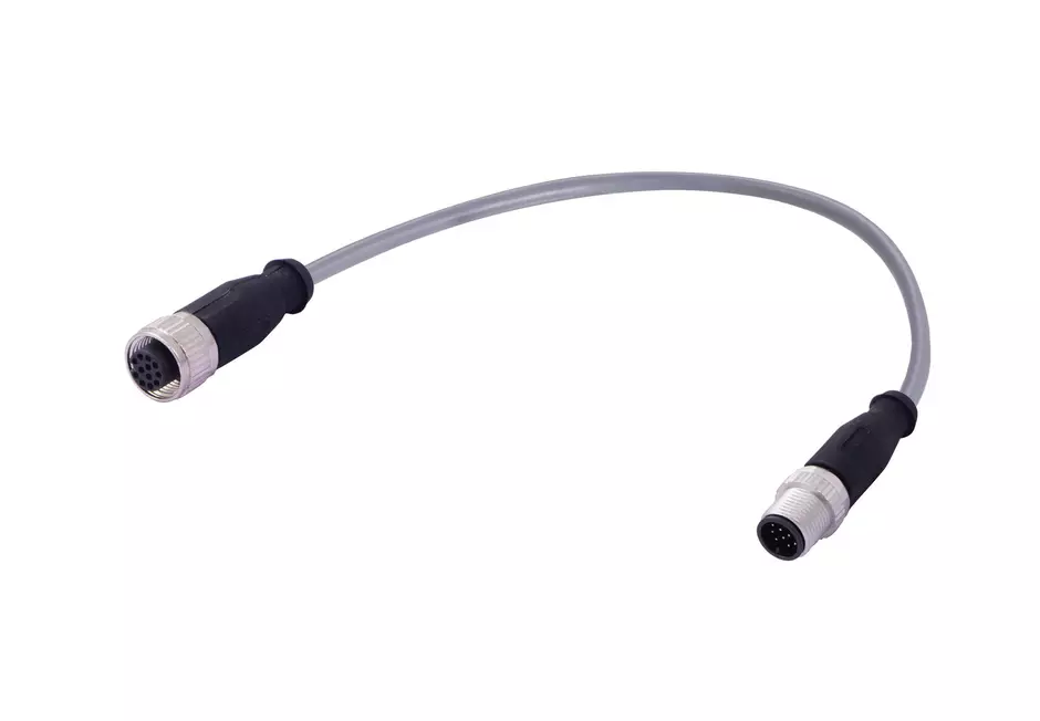 M12 Cable Assembly A-cod st/st f/m 1,0m