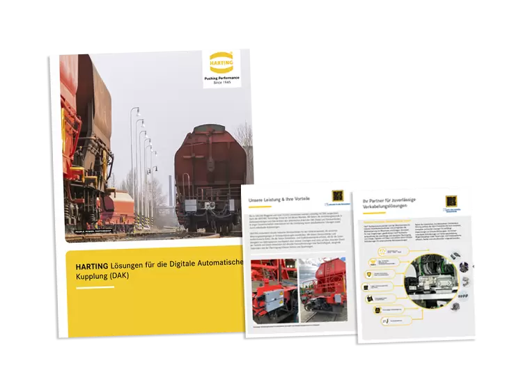 Flyer: HARTING Lösungen für die Digitale Automatische Kupplung (DAK)