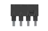 Jumper Along 1x4 black 16A
