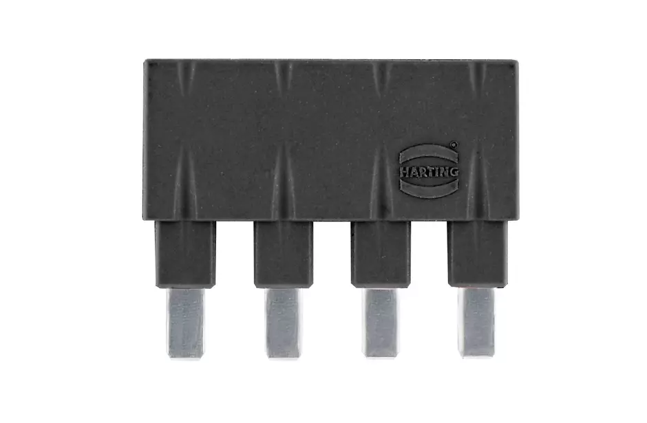 Jumper Along 1x4 black 16A