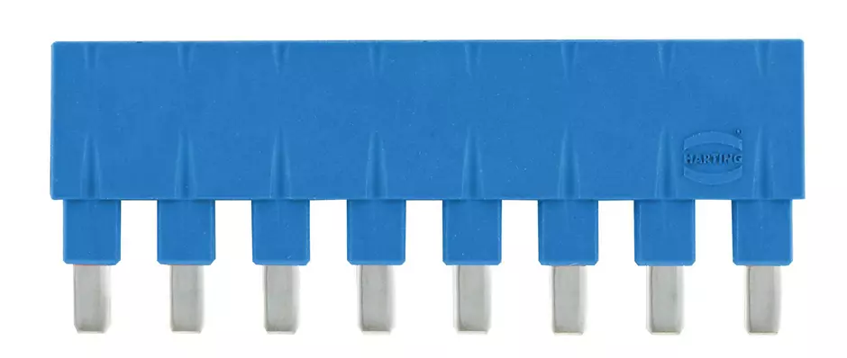 Steckbrücke längs, 1x8 blau 16A