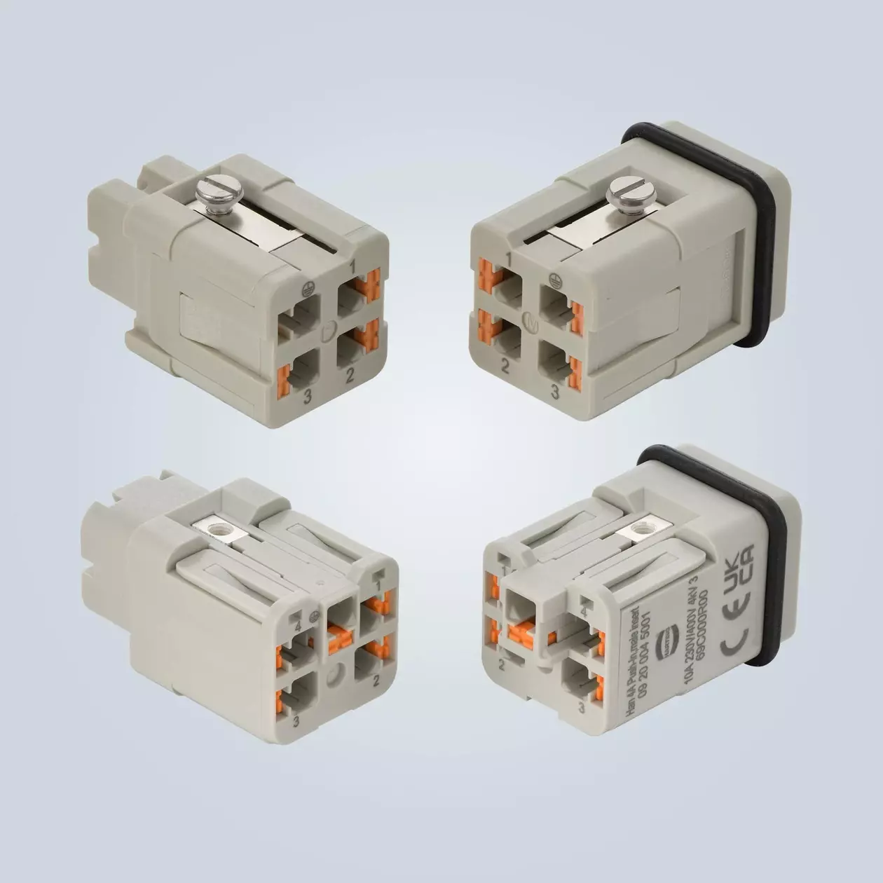 Insertos Han® 3A y 4A disponibles con técnica de terminación rápida Push-in