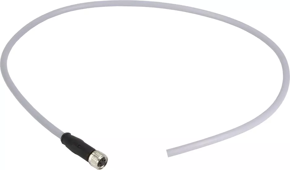 M8 Cable Assembly 4-poles st/- f/- 0,5m
