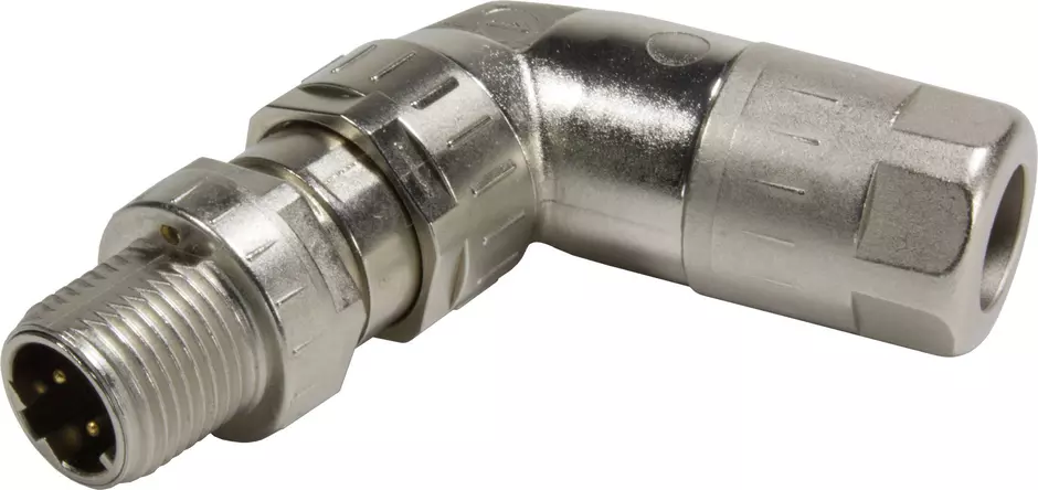 M12 slim angled male D-cod 4-pol