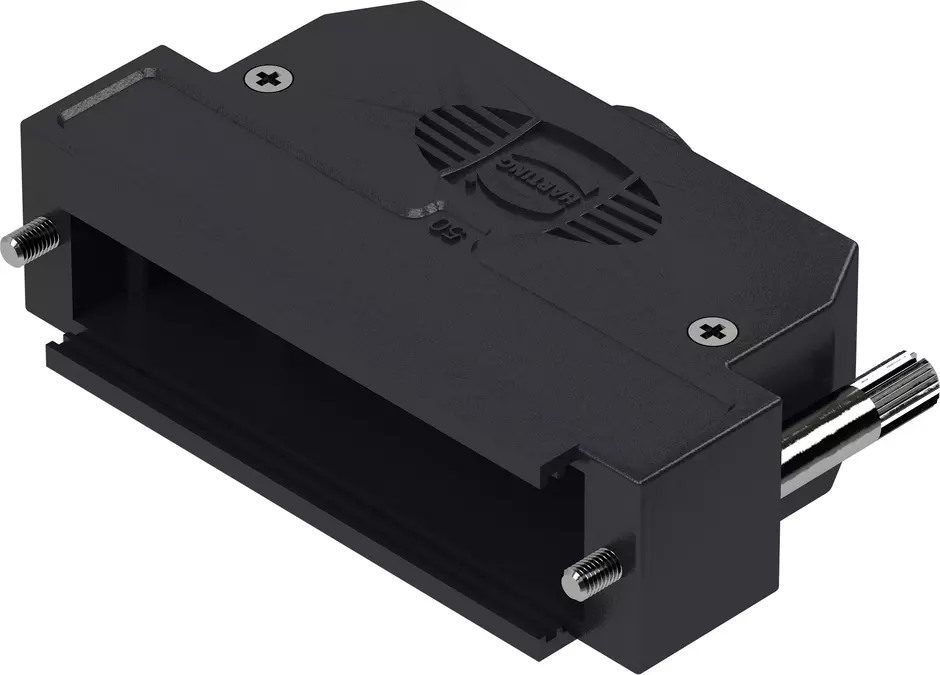 D-Sub 50P plast hood 1str-ent kn 4-40 l
